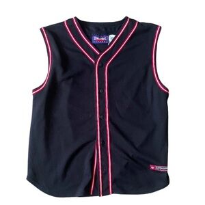 Rare Vintage 80’s Spalding Athletic Apparel Black Jersey Shirt L